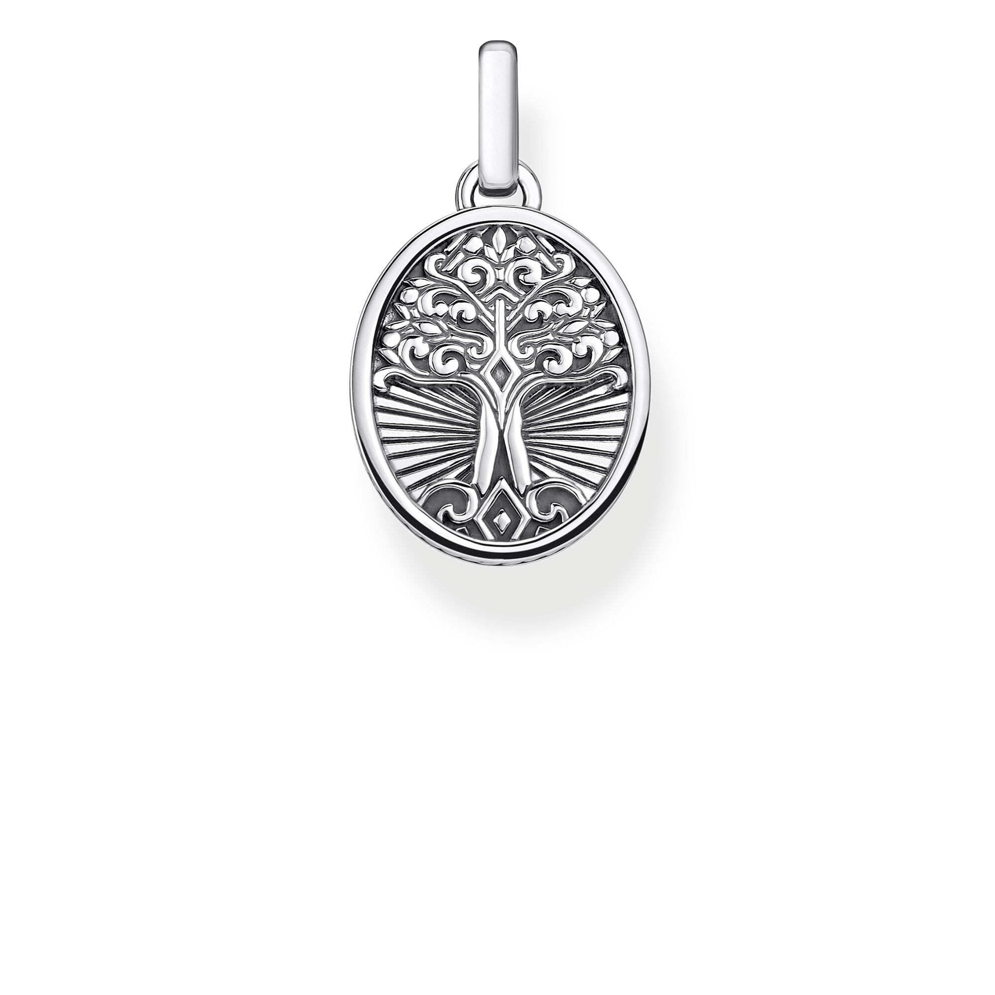YL Dameshanger met levensboom-hanger, 925 sterling zilver, gesimuleerd smaragd/5A zirkonia, levensboom, hanger, halsketting voor dames, moeder, kettinglengte 45-48 cm, 2.2 cm, Sterling zilver
